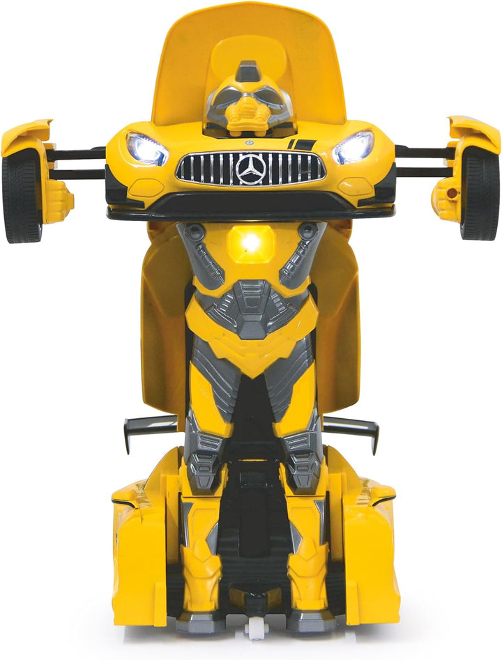 JAMARA 410029 - Mercedes AMG GT3 1:14 transformable 2,4GHz gelb - RC Transformation zum Roboter auf