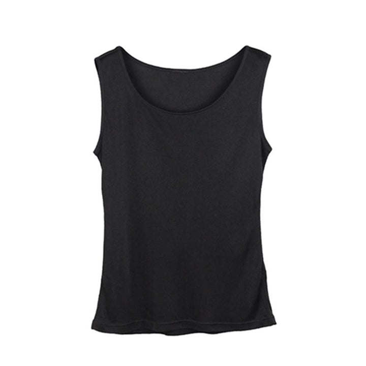 Damen Tank Top aus 100% Natur Seide,Komfortabel M Schwarz, M Schwarz