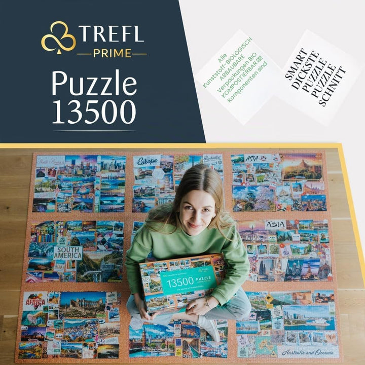 Trefl 81025 13500 Teile, Grosses Puzzle, Dickste Pappe, Bio, Collage, Reisepuzzle, Kreative Unterhal