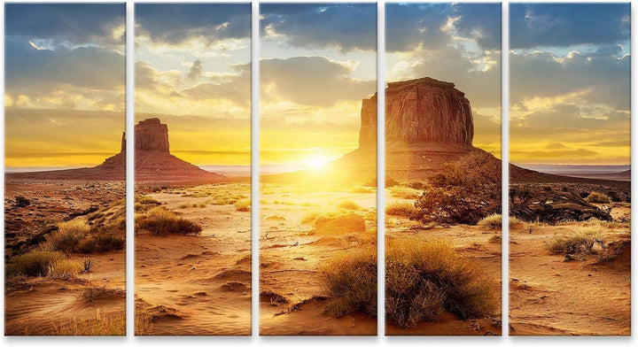 islandburner Bild auf Leinwand Sonnenuntergang Bei Den Sisters Im Monument Valley In Den Usa Bilder