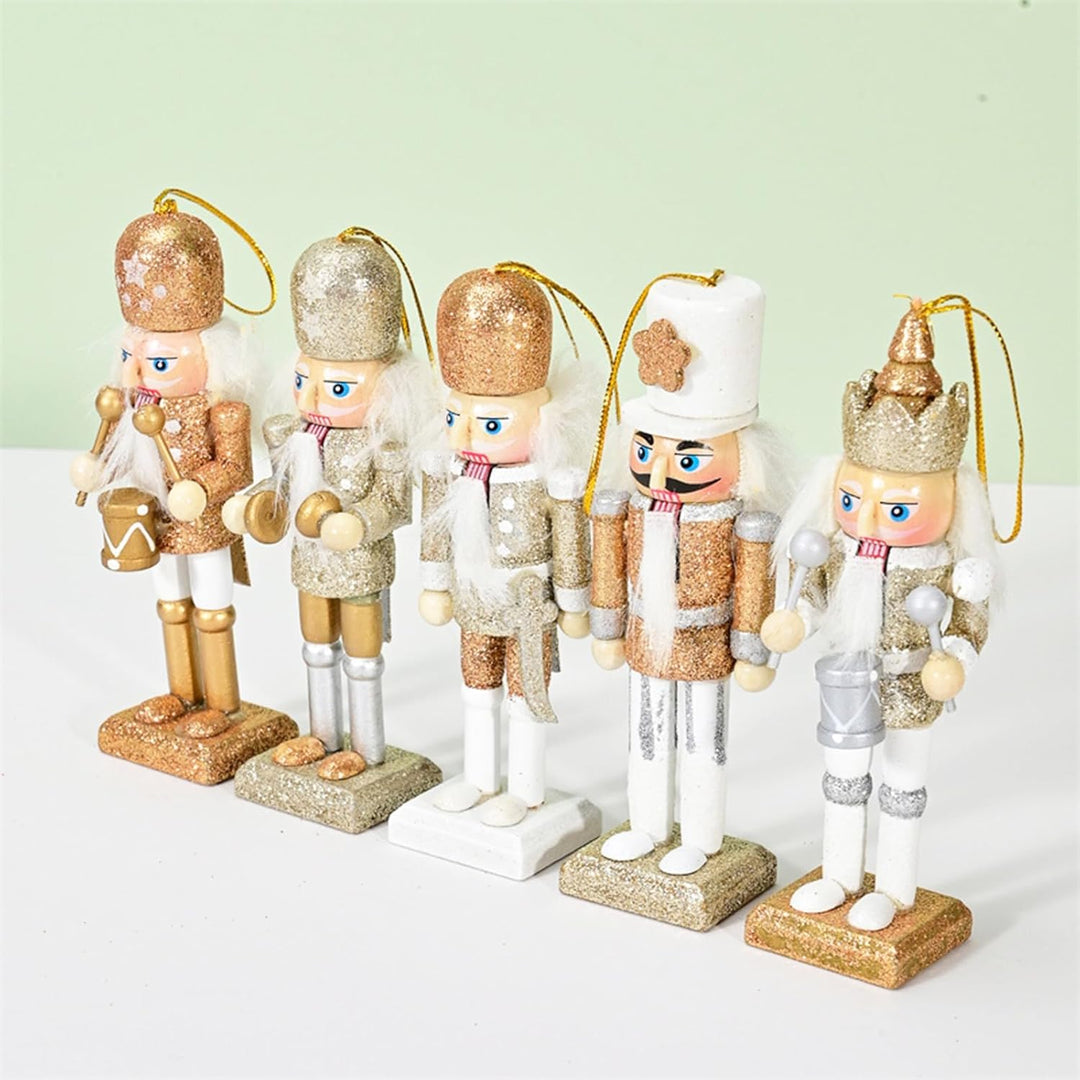 2025 Nussknacker Figur 5 Stücke Nussknacker Weihnachtsfiguren 13 cm Weihnachten Nussknacker Ornament