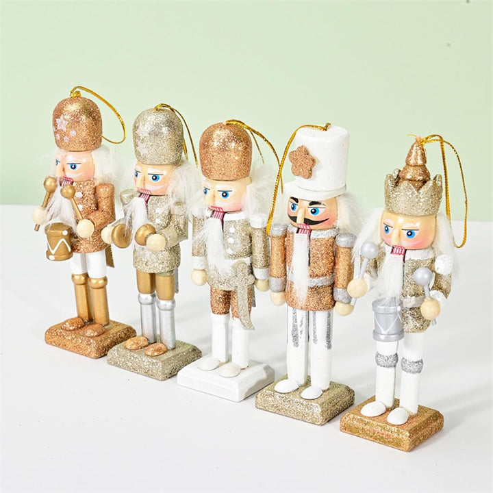2025 Nussknacker Figur 5 Stücke Nussknacker Weihnachtsfiguren 13 cm Weihnachten Nussknacker Ornament