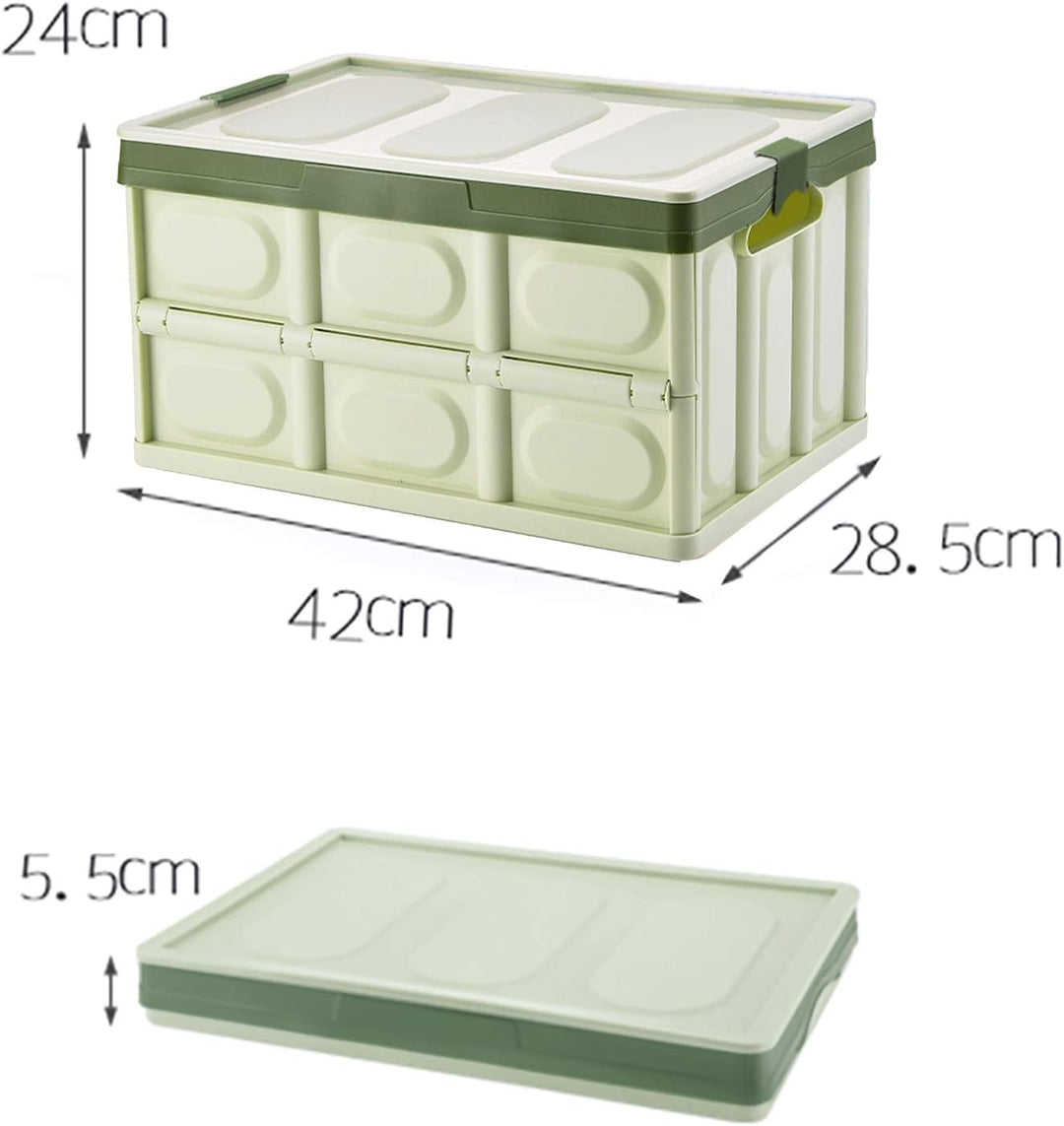 Yiketary 2er Pack Faltbare Aufbewahrungsbehälter mit Deckel Kisten Kunststoff Klappbox Transportbox