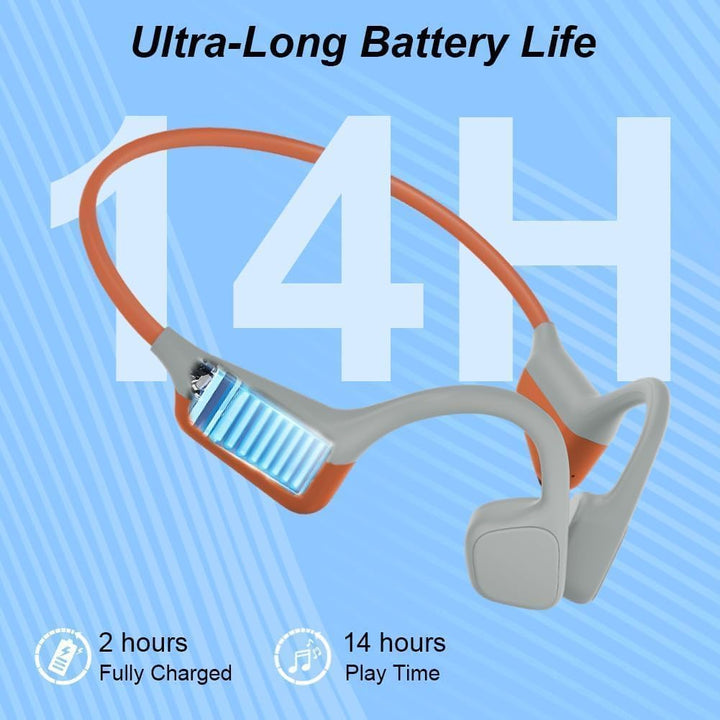 Knochenschall Kopfhörer, Open Ear Kopfhörer Kabellos 14 Stunden Akkulaufzeit, Bone Conduction Headph