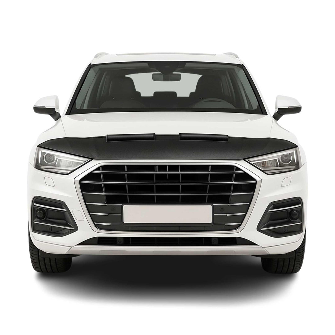 OMAC Haubenbra Steinschlagschutz Bonnet Bra kompatibel mit Audi Q5 FY 2017-2024 Schwarz Halb Schwarz