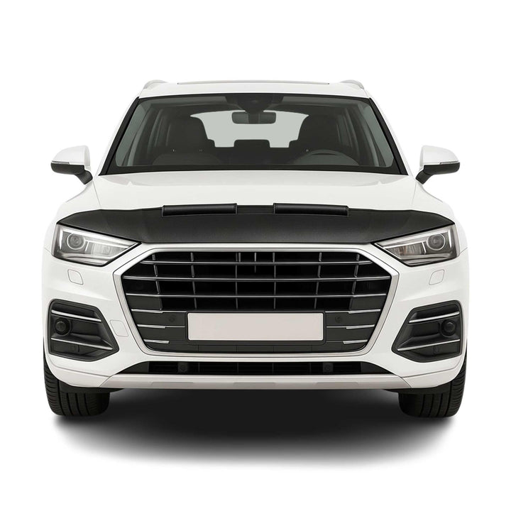OMAC Haubenbra Steinschlagschutz Bonnet Bra kompatibel mit Audi Q5 FY 2017-2024 Schwarz Halb Schwarz