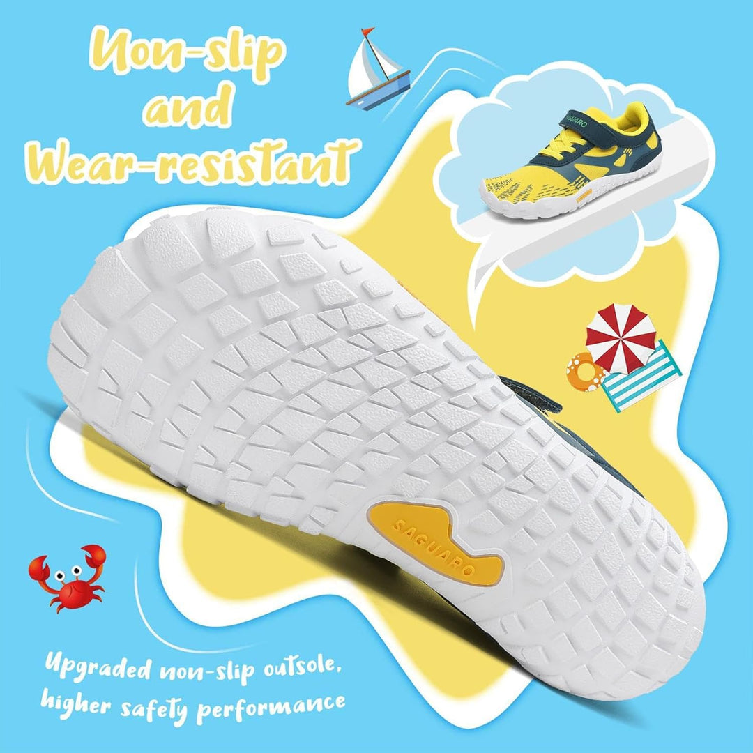 Saguaro Trailschuhe für Kinder, Mädchen, Sportschuhe, atmungsaktiv, rutschfest 24 EU Gelb, 24 EU Gel