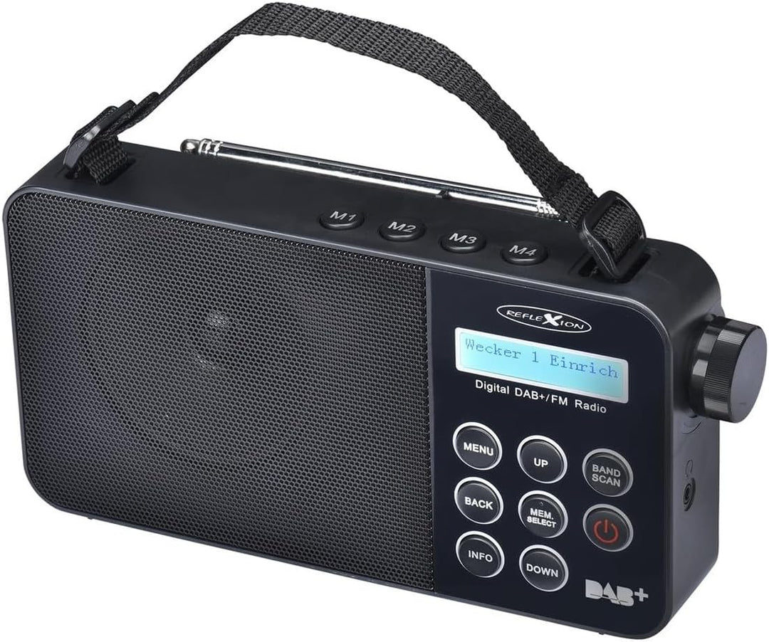 Reflexion TRA2350DAB+ Tragbares UKW Radio mit DAB/DAB+ (8Watt) Displayanzeige, Netz- und Batteriebet