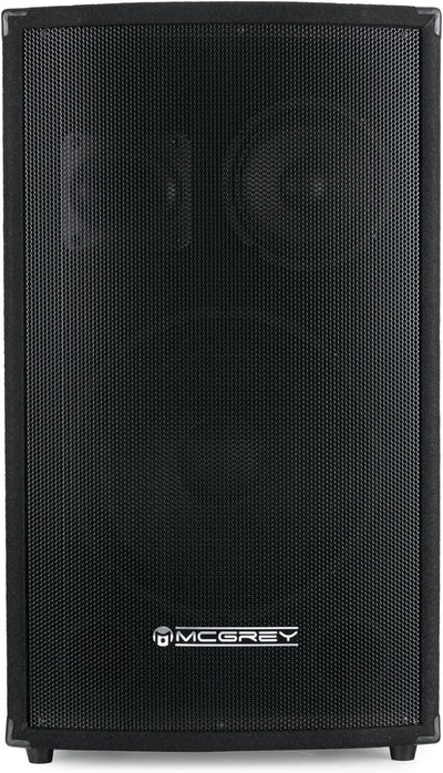 Paar McGrey SL-12/3 3-Wege DJ PA Lautsprecher Box 30cm (12“) Subwoofer 600W (Passiv, 2-Wege System,