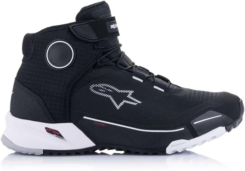 Alpinestars Unisex X Drystar Motorradsneaker Motorcycle Boot 42 EU Black White, 42 EU Black White