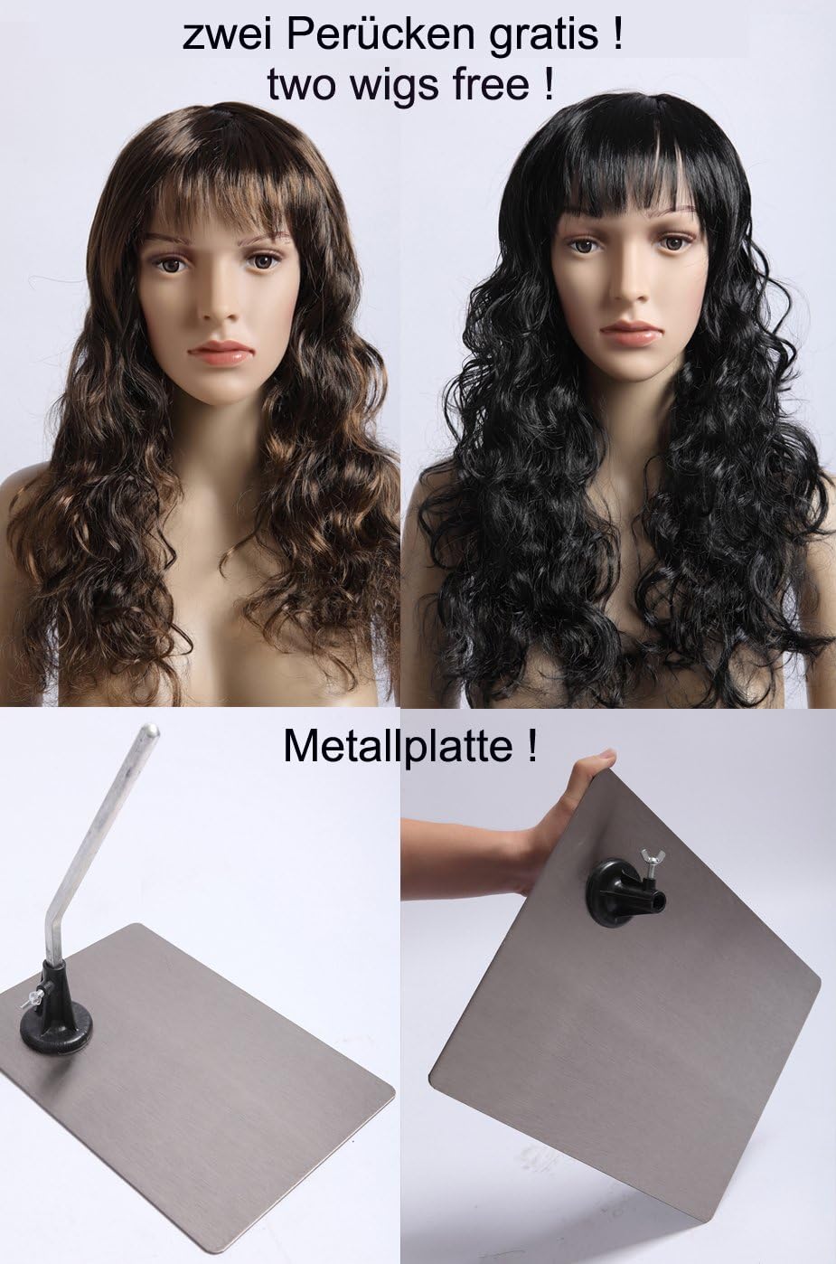 weibliche Schaufensterpuppe mit 2 Perücken gratis ,Metallplatte SF-5 Schaufensterfiguren Frau