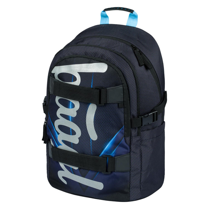Baagl Schulrucksack für Jungen Mädchen Teenager - Skateboard Rucksack - Kinderrucksack mit Laptopfac