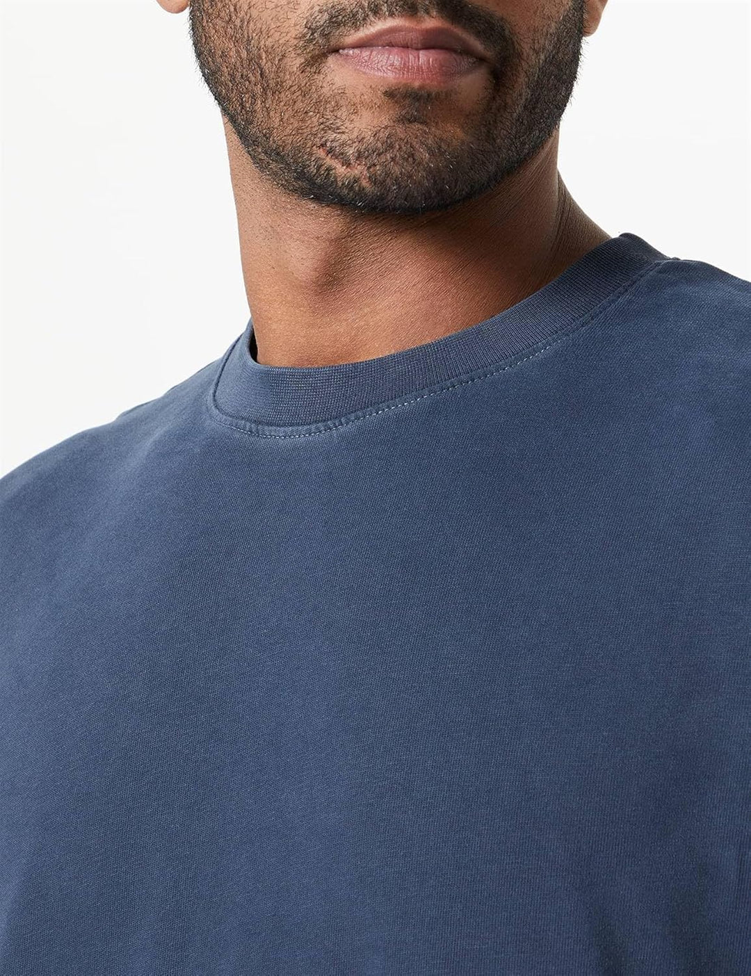 Marc OߴPolo Herren Langarmshirt aus Bio-Baumwolle mit Rundhalsausschnitt, XL Blau