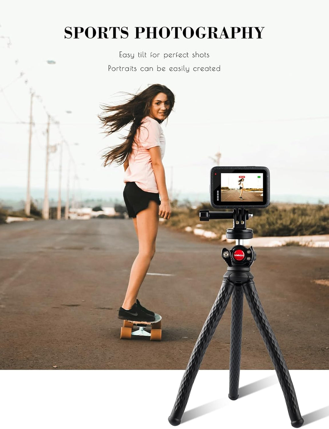 Lammcou Go Pro Stativ, Action Kamera Flexibel Octopus Gorrila Pod & Stativhalterung, Multistativ Kom