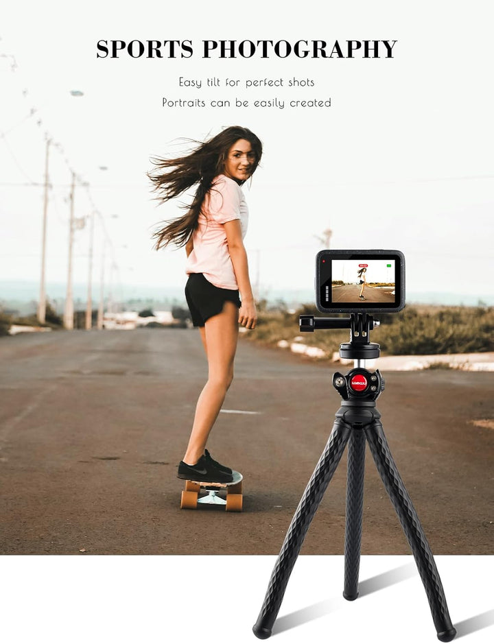 Lammcou Go Pro Stativ, Action Kamera Flexibel Octopus Gorrila Pod & Stativhalterung, Multistativ Kom