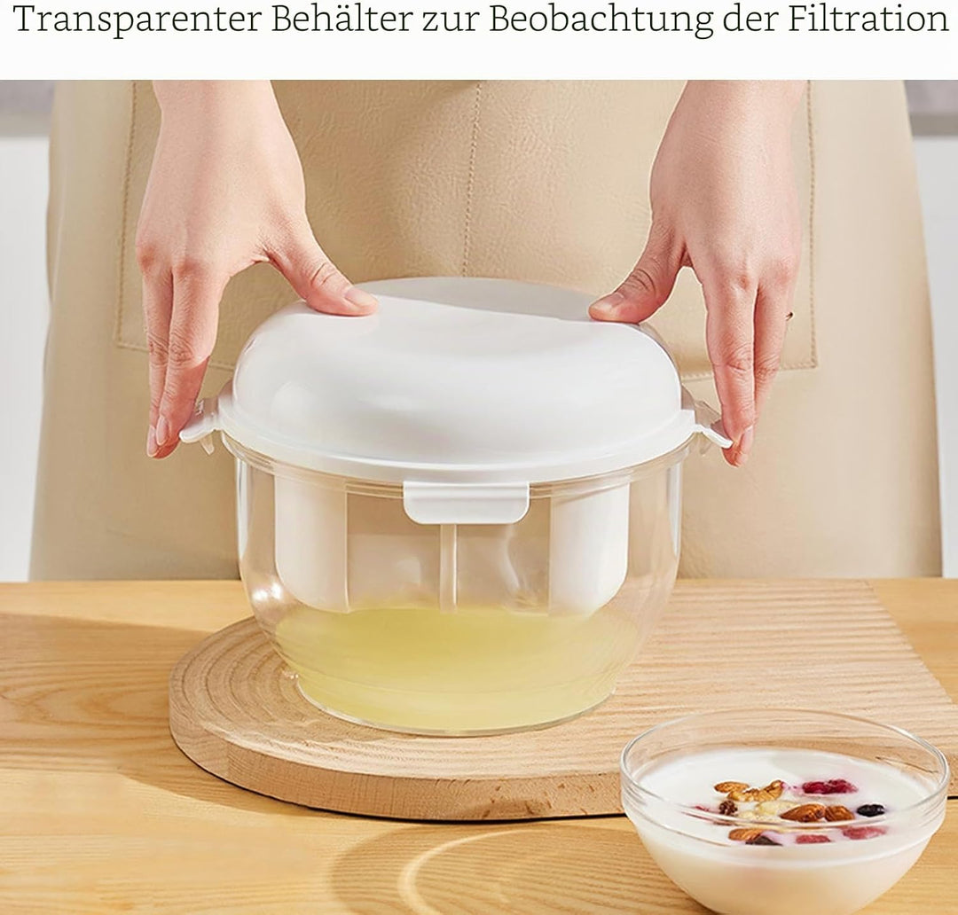 Joghurtsieb, Joghurt-Molke-Trenner, Griechischer Joghurt-Maker-Filter mit Ultrafeinem Netz, für Dick