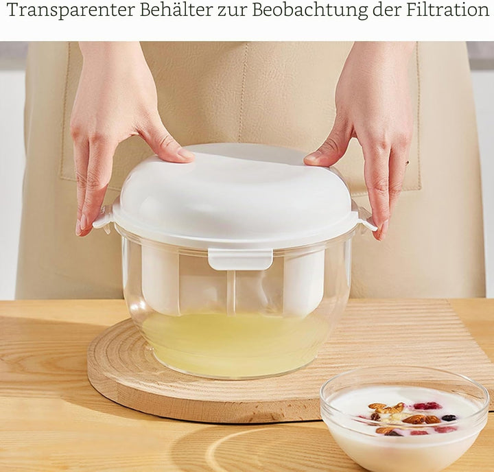 Joghurtsieb, Joghurt-Molke-Trenner, Griechischer Joghurt-Maker-Filter mit Ultrafeinem Netz, für Dick