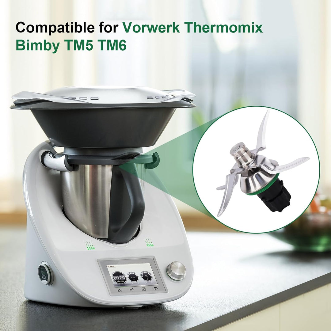 Mixmesser Kompatibel für Thermomix TM5 TM6 Küchenmaschine, Ersatz Messer für TM6 TM5 Ersatzteile Ede