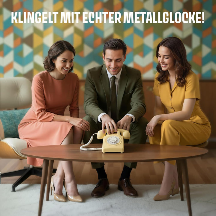 Retro Telefon Wählscheibe/Festnetztelefon Retro/Telefon mit Schnur/Telefon mit Wählscheibe/Telefon R
