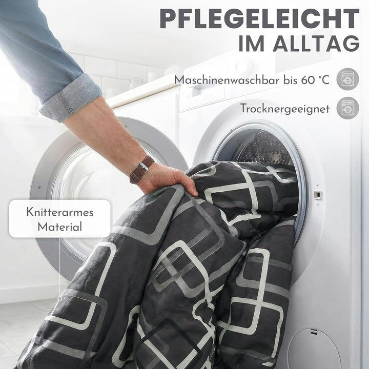Kuscheli® Bettwäsche 135x200 4 teilig |Zertifiziert &amp; für Allergiker geeignet |Bettwäsche Se