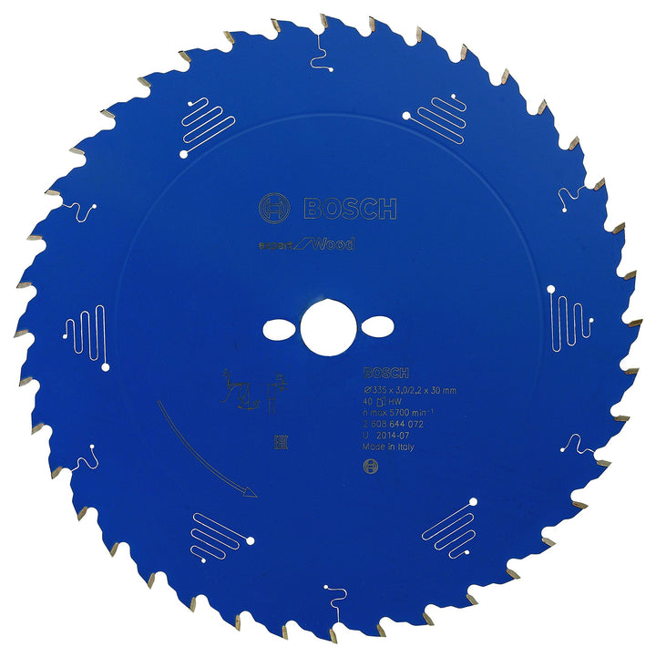 Bosch Professional 1x Kreissägeblatt Expert for Wood (Holz, Sägeblatt Ø 335 x 30 x 3 mm, 40 Zähne, Z