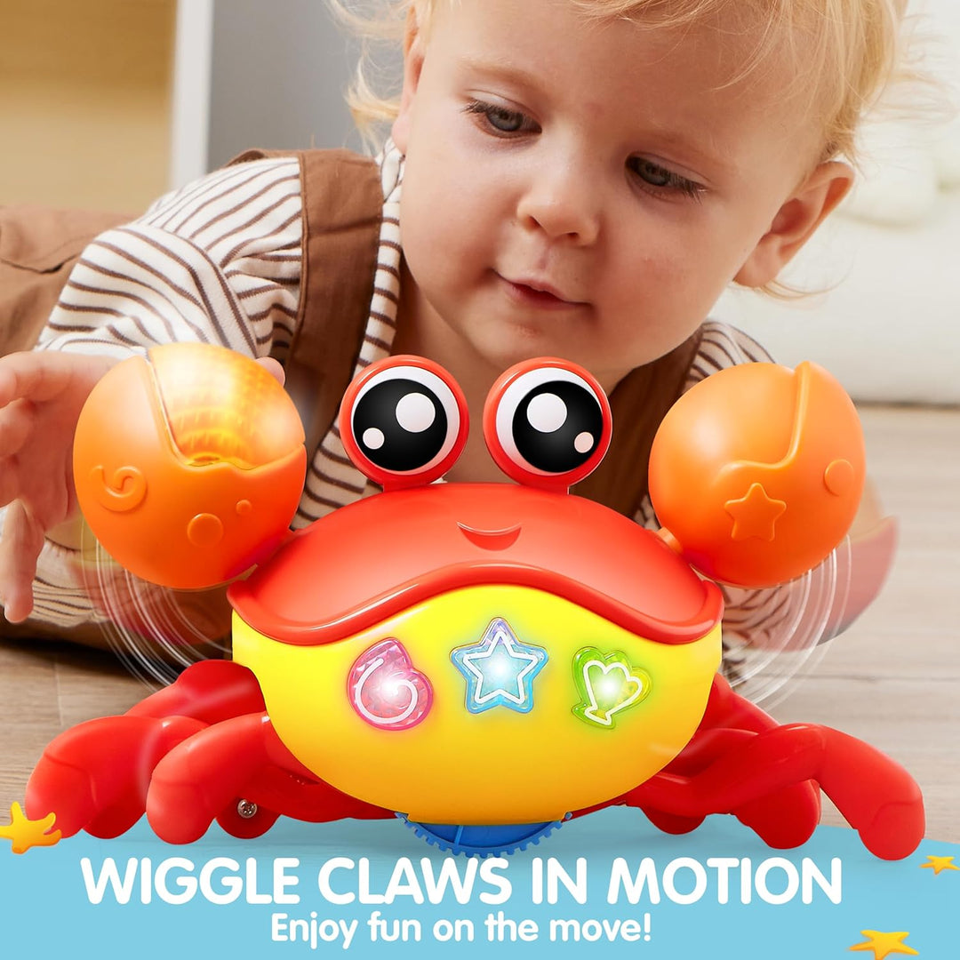 JOYIN Krabbelkrabbe, Babyspielzeug, interaktives grosses Krabbenspielzeug, tanzende Krabbe, die Hind