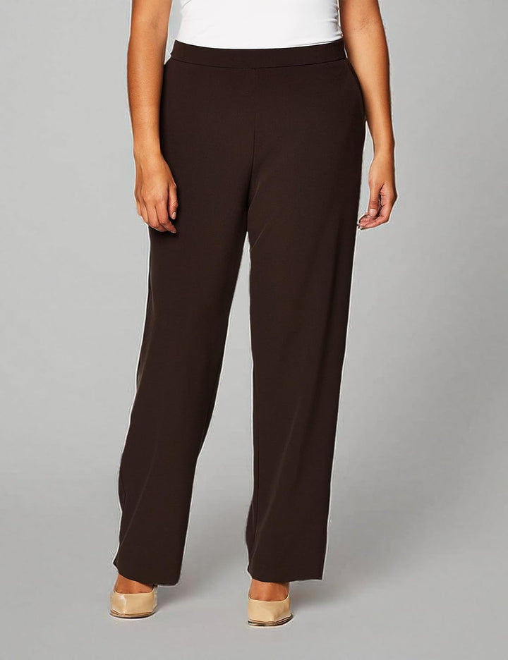 Briggs New York Damen Briggs Women's Pull On Dress Pant Regular Short Length Freizeithose 8 Brown, 8