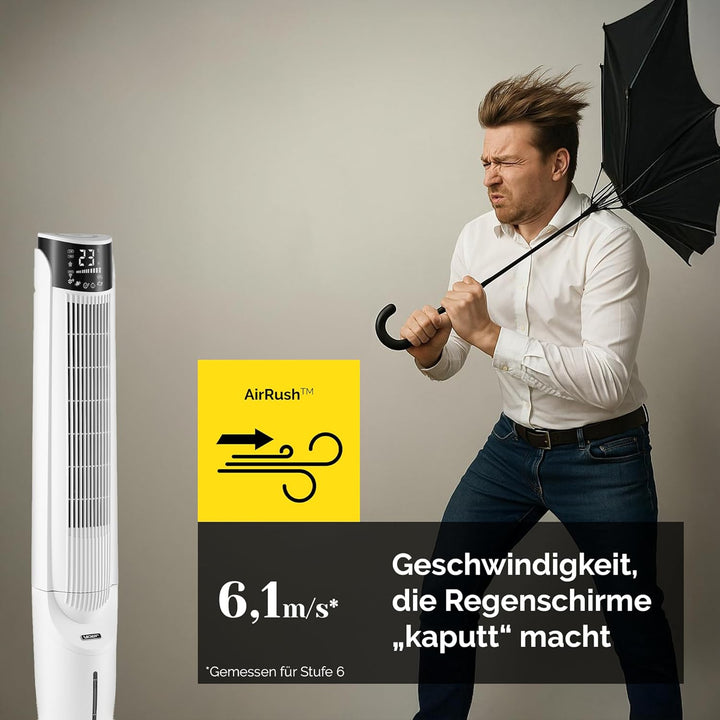 Yoer Luftkühler mit Wasserkühlung, 6-in-1 Ventilator, Luftbefeuchter, Ionisator, Luftreiniger, Aroma