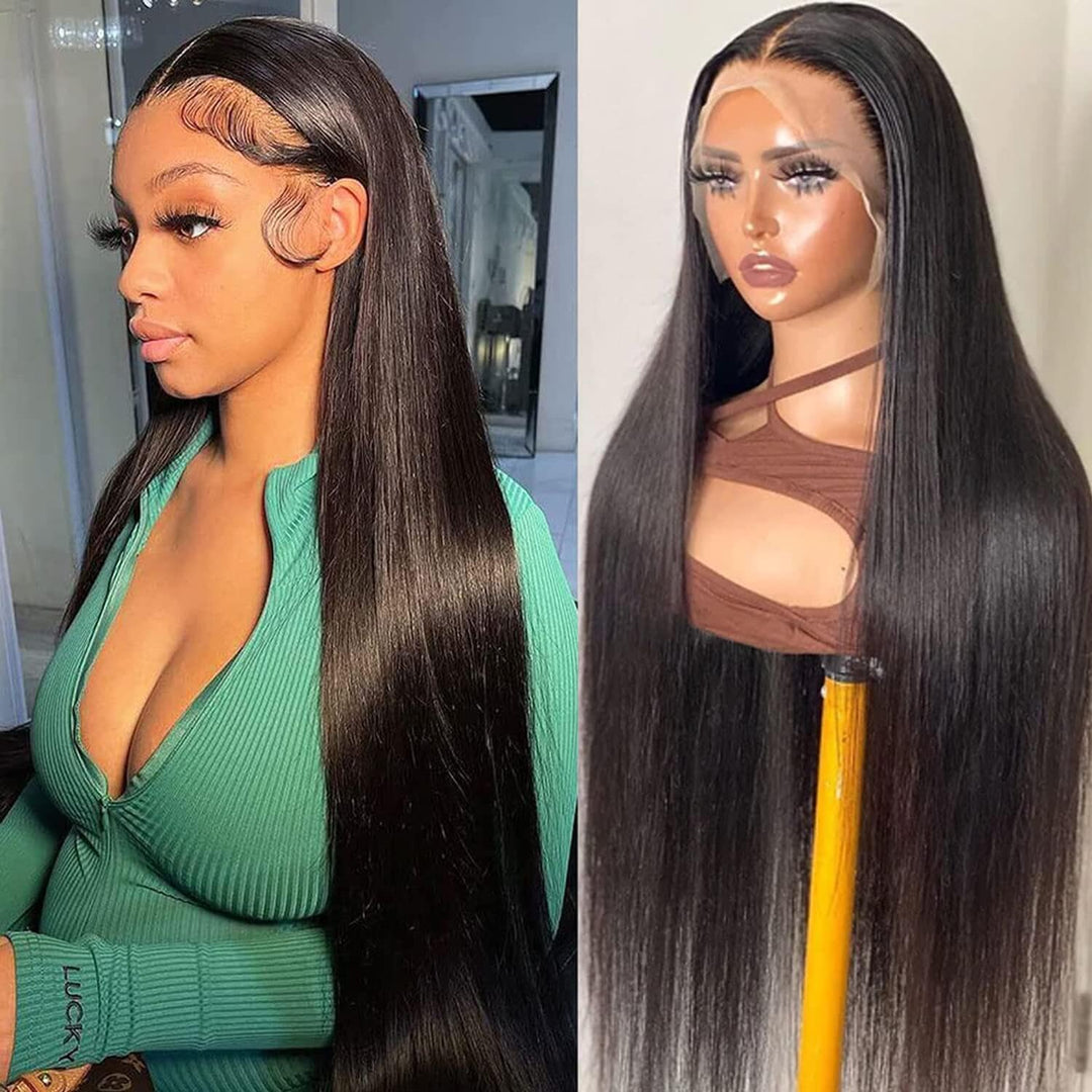 Lace Front Wigs Human Hair Straight Human Hair Wig 13x4 Transparent Lace Frontal Wig Pre Plucked wit
