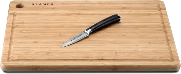 KLAMER Damast Schälmesser 8,6 cm, Obst- und Gemüsemesser, 6cm kleines Messer aus japanischem Stahl,