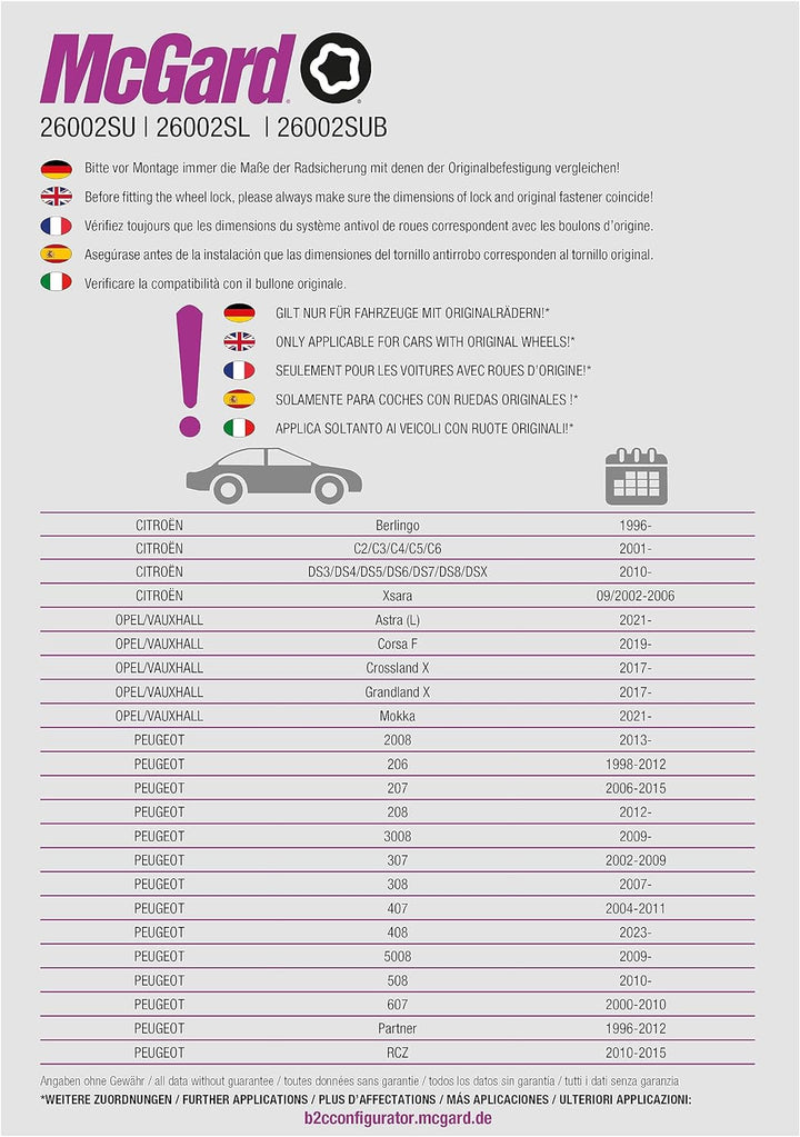 26002SU Radsicherungsbolzen SU (Standard)M12 x 1,25, Flachsitz, Schaftlänge 34,5 mm, Gesamtlänge der