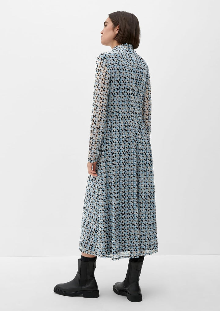 s.Oliver Meshkleid mit Allovermuster 48 Weiss, 48 Weiss