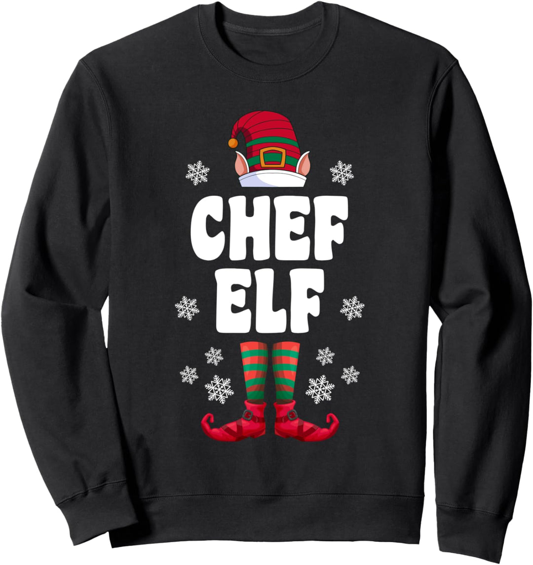 Chef Elf Elfen Familien Outfit Weihnachten Weihnachtself Sweatshirt