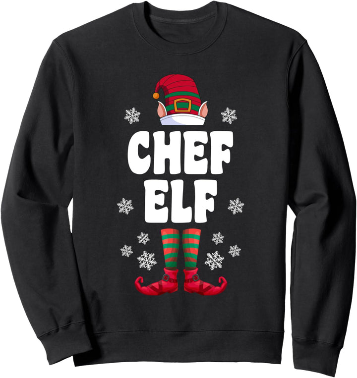 Chef Elf Elfen Familien Outfit Weihnachten Weihnachtself Sweatshirt
