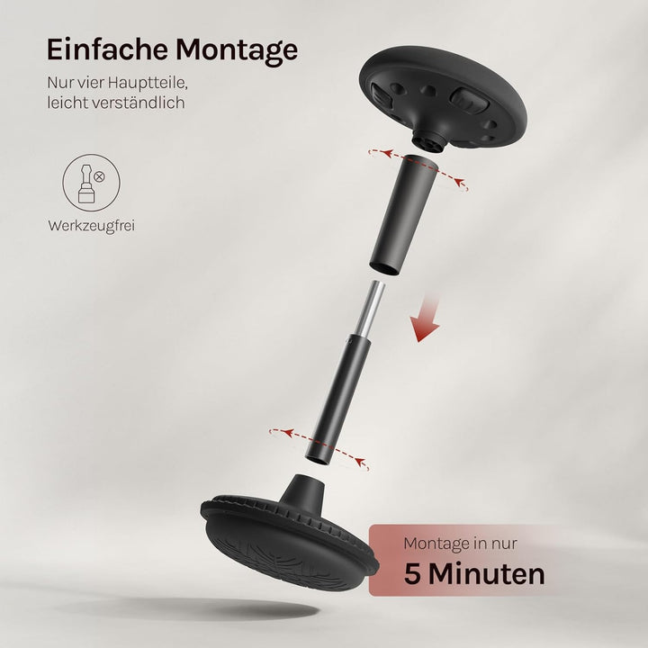 WOLTU Ergonomischer Stehhocker, 360° neigbarer Bürohocker, Schreibtischstuhl mit Breiter Anti-Rutsch