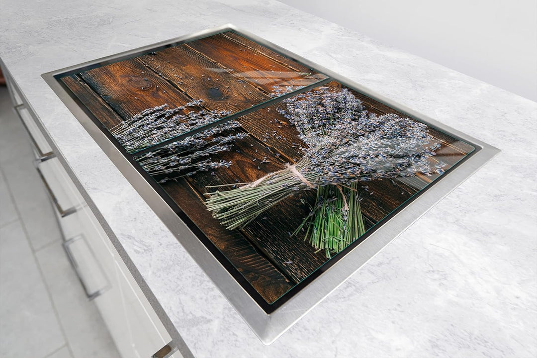 DarHaus Herdabdeckplatten 2 Teilig 35x52 cm Ceranfeldabdeckung Küche Elektroherd Induktion Herdschut