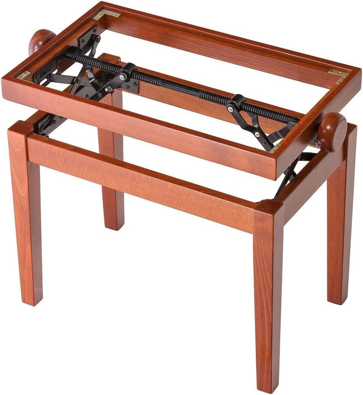 K&M 13740 Klavierbank Unterteil - Kirschbaum Optik, aus Buche, Mattlack - vierbeiniger Sitz - präzis
