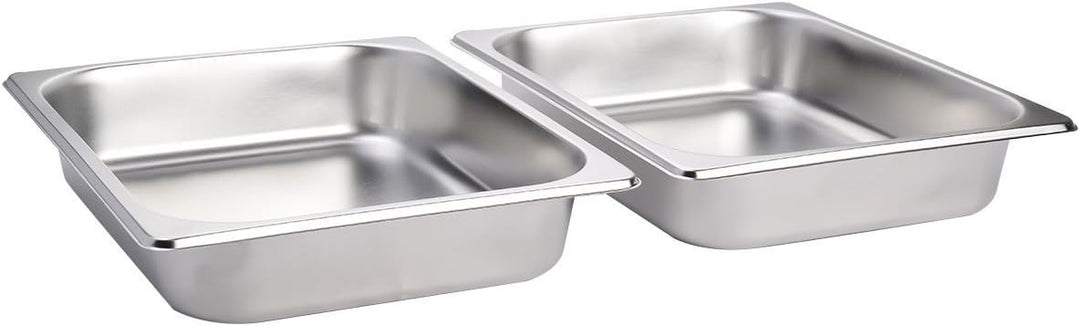 2 x Chafing Dish Speisewärmer Warmhaltebehälter Wärmebehälter Warmhaltegerät mit Brennpastenbehälter