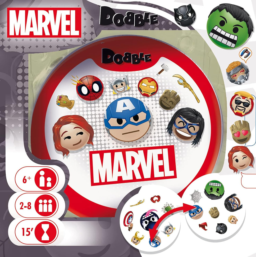 Dobble Breizh – Asmodee – Gesellschaftsspiel – Kartenspiel – Schnelligkeit und Beobachtung Marvel Em