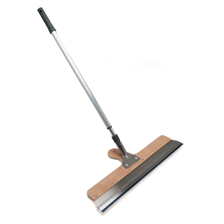 Grossflächenrakel 560mm mit Teleskopstiel Stehrakel Zahnrakel Standrakel Flächenrakel Stehrakel + Te