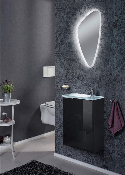 FACKELMANN LED Spiegel Organic Mirrors/Wandspiegel mit umlaufender LED-Beleuchtung/Masse (B x H x T)