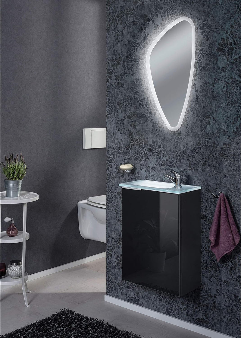 FACKELMANN LED Spiegel Organic Mirrors/Wandspiegel mit umlaufender LED-Beleuchtung/Masse (B x H x T)