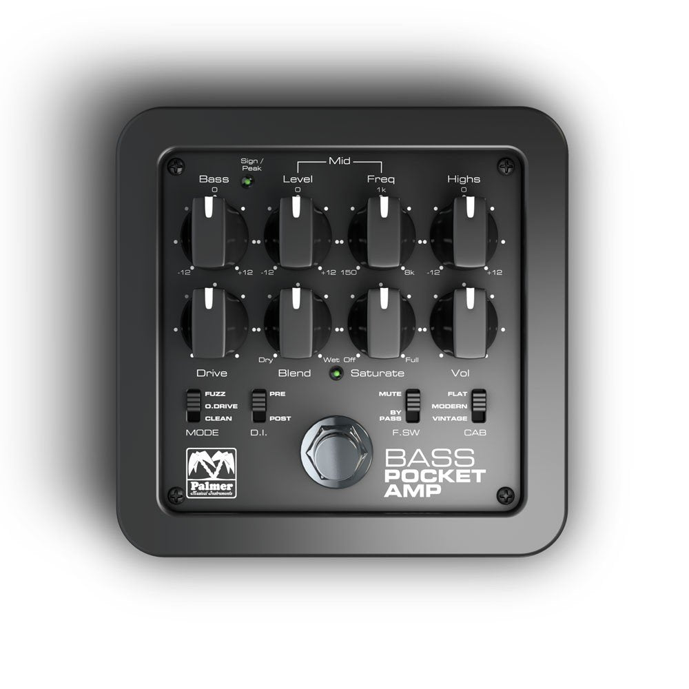 Palmer POCKET AMP BASS Tragbarer Bass-Vorverstärker (Pepbass), Bass