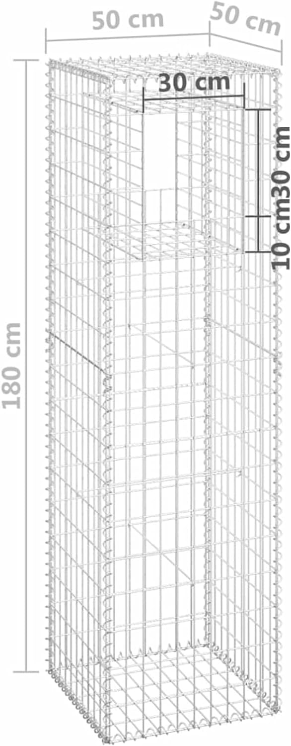 Festnight Gabionensäule 2 STK.Steinkorb Gabione Gabionenkörbe Gabionen Hochbeet Steine Für Gabionen