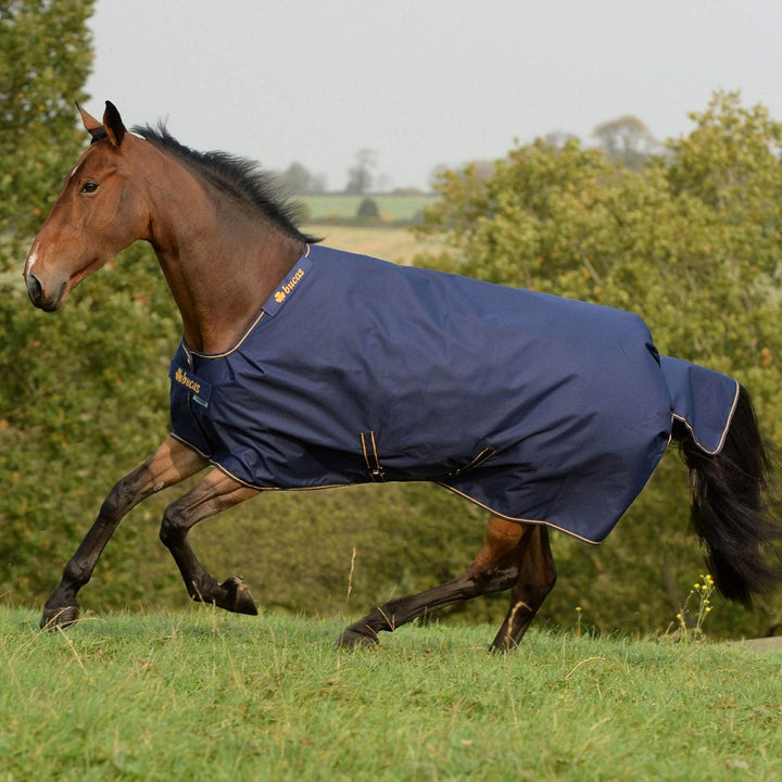 Bucas Irish Turnout 150 g Navy Gold Winterdecke, Regendecke 140cm, 140cm