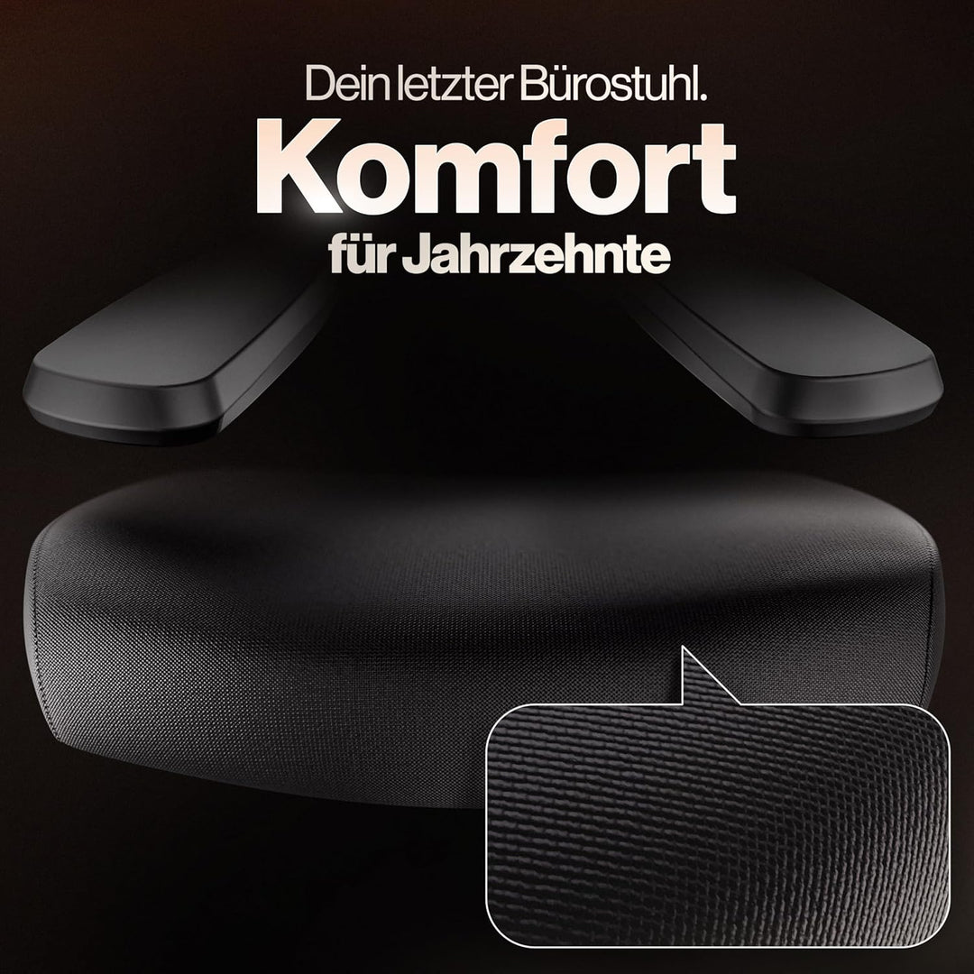 LUTIVO Alpha Bürostuhl ergonomisch [ORIGINAL] Schreibtischstuhl ergonomisch mit 11 Komfort-Einstellu