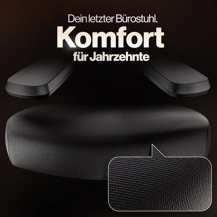 LUTIVO Alpha Bürostuhl ergonomisch [ORIGINAL] Schreibtischstuhl ergonomisch mit 11 Komfort-Einstellu