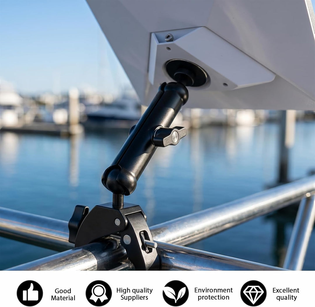 2025 Starlink Mini-Stativhalterung, Aluminiumstange Klemmadapter mit 1/4""-20 & 3/8""-16 Gewinden, 3