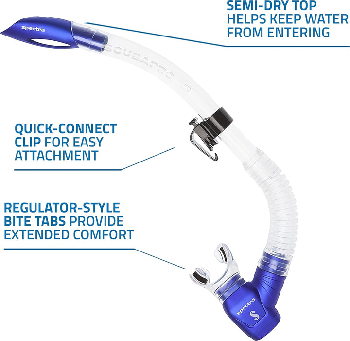 SCUBAPRO Schnorchel Spectra metalicblau, metalicblau