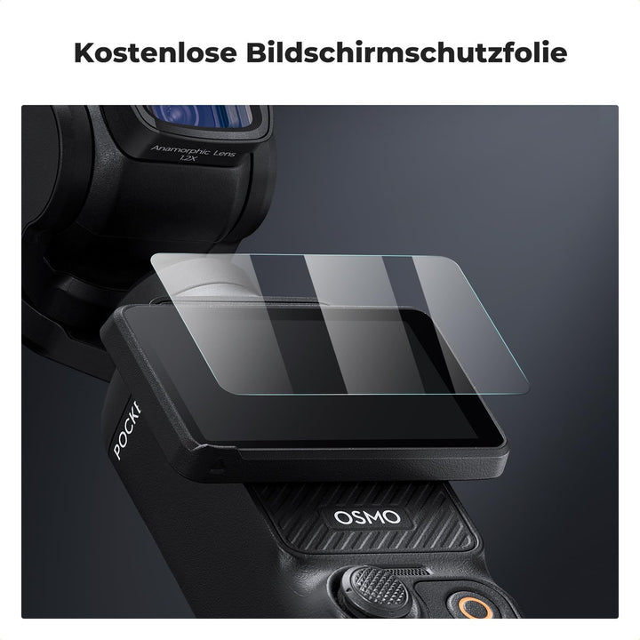 K&F Concept 1.2X Anamorphotisches Filter, kompatibel mit DJI Osmo Pocket 3, Blue Streak Effekt Wides